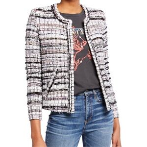 IRO Gunta Open-Front Tweed Jacket Size 38
